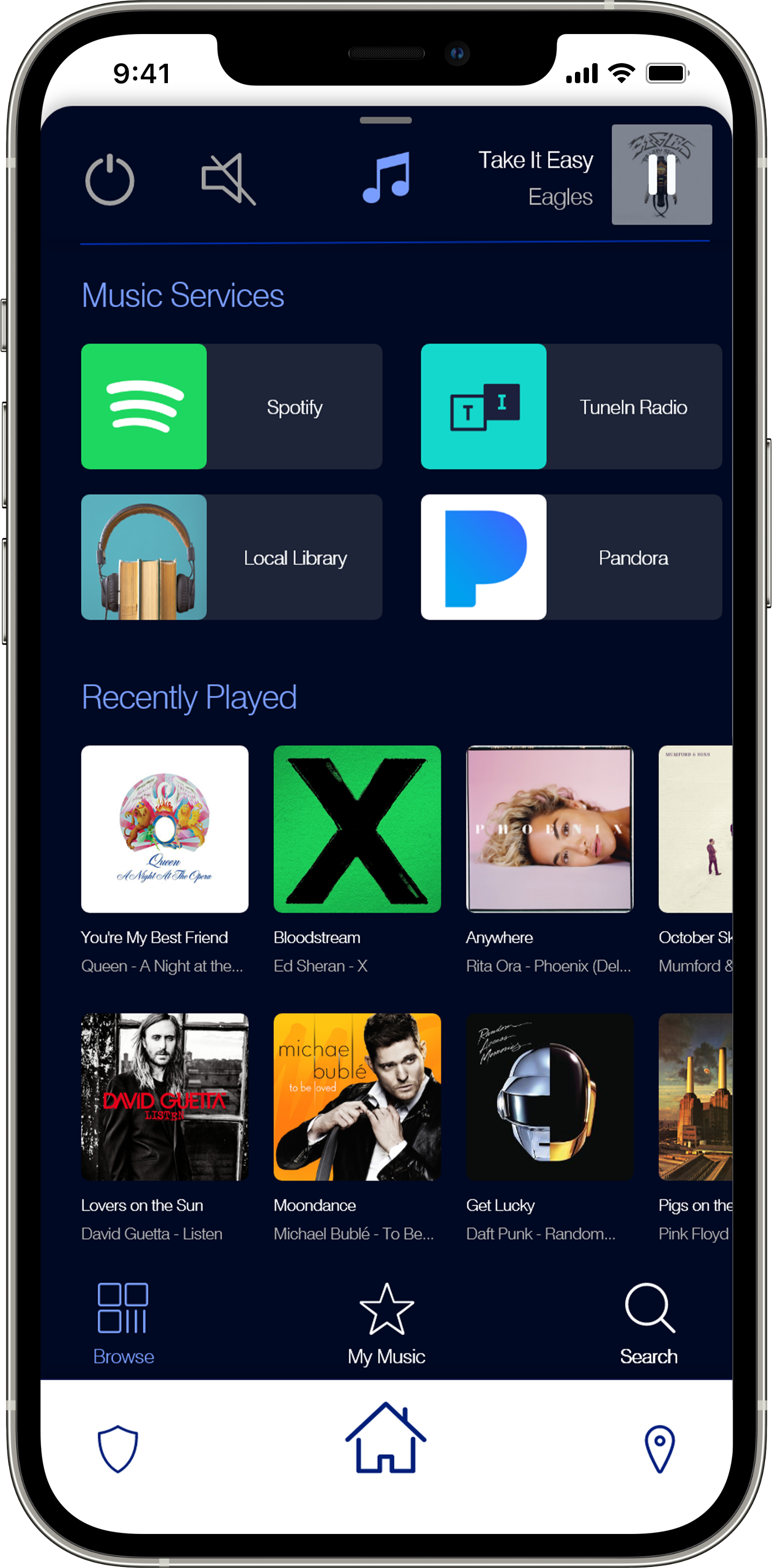 Browse music on Helyx App - iPhone 12 Pro